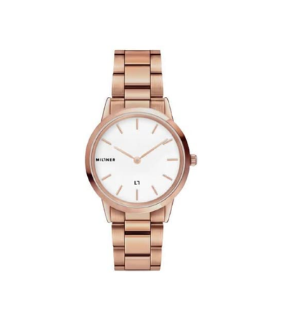 Unisex Millner Chelsea Roségold Edelstahl Quarzuhr MLW0005
