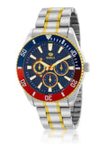 Orologio uomo Marea in acciaio bicolore e quadrante blu B41393/4