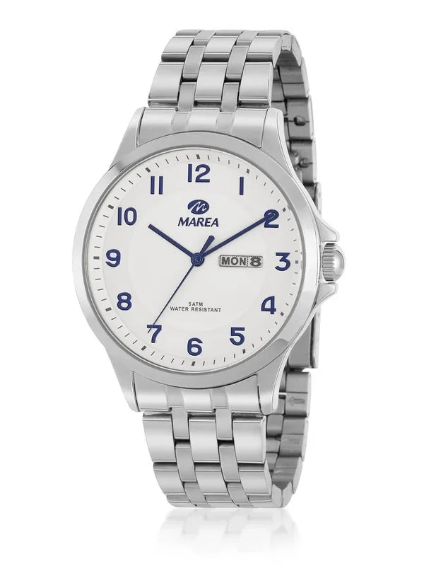 Orologio uomo Marea in acciaio con quadrante bianco B36200/1
