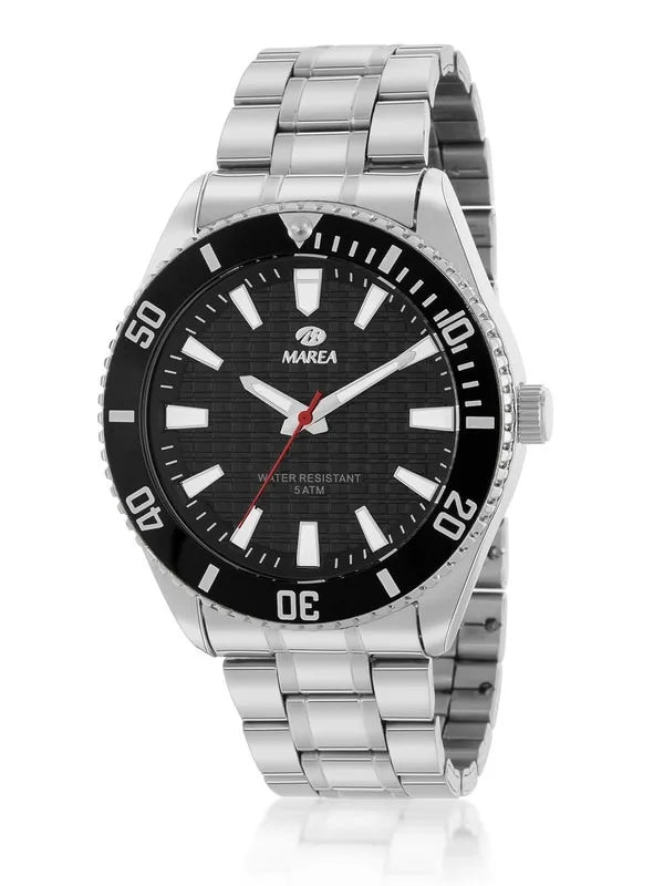 Orologio uomo Marea in acciaio con quadrante nero B41391/1