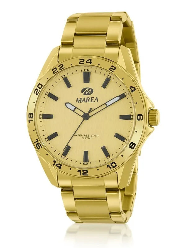 Herrenuhr Marea aus vergoldetem Edelstahl b54238/5