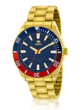Orologio uomo Marea in acciaio dorato e quadrante blu B41391/5