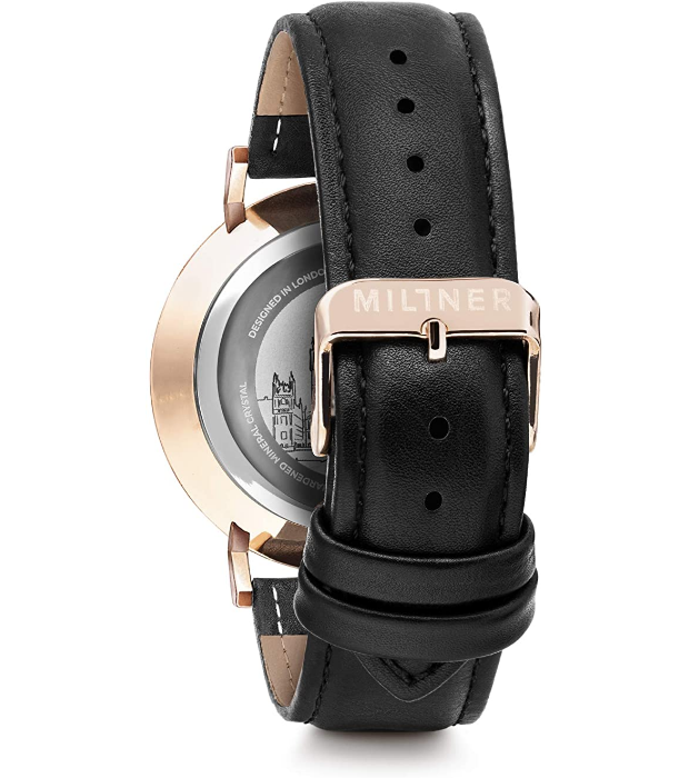 Orologio uomo Millner Hallfieeld Dark One in acciaio e pelle MLW0029