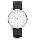 Orologio uomo Millner Hallfieeld Silver Black in acciaio e pelle MLW0033