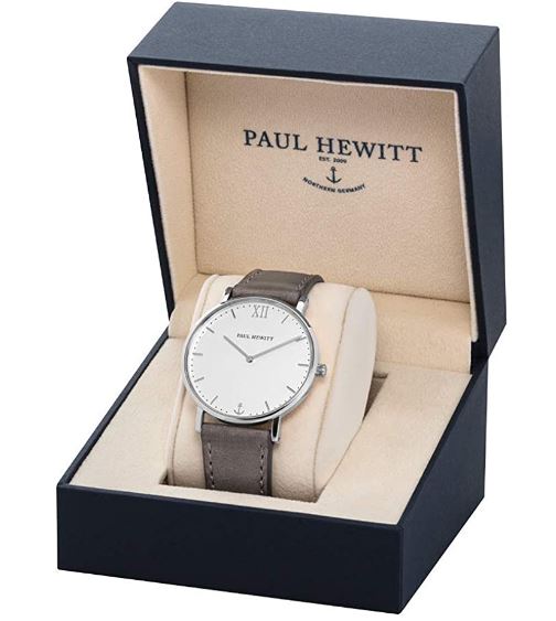 Paul Hewitt Herrenuhr PH-SA-S-SM-W-13S mit Lederarmband