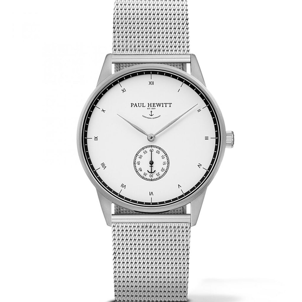 Paul Hewitt Herrenuhr aus silberfarbenem Edelstahl PH-M1-S-W-4M