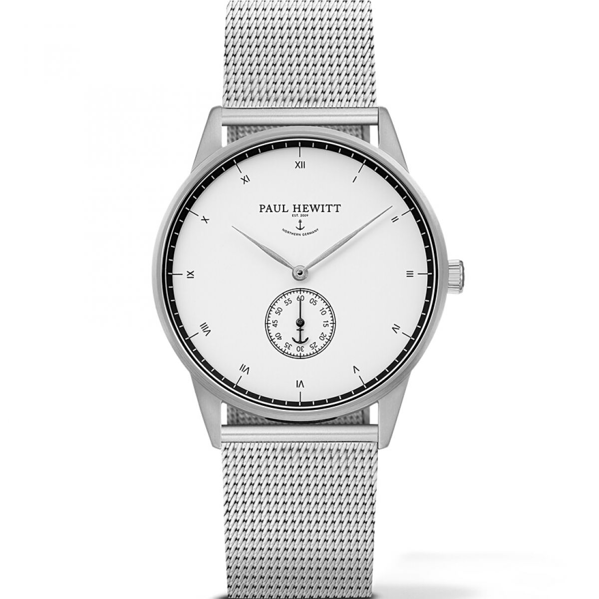 Paul Hewitt Herrenuhr aus silberfarbenem Edelstahl PH-M1-S-W-4M