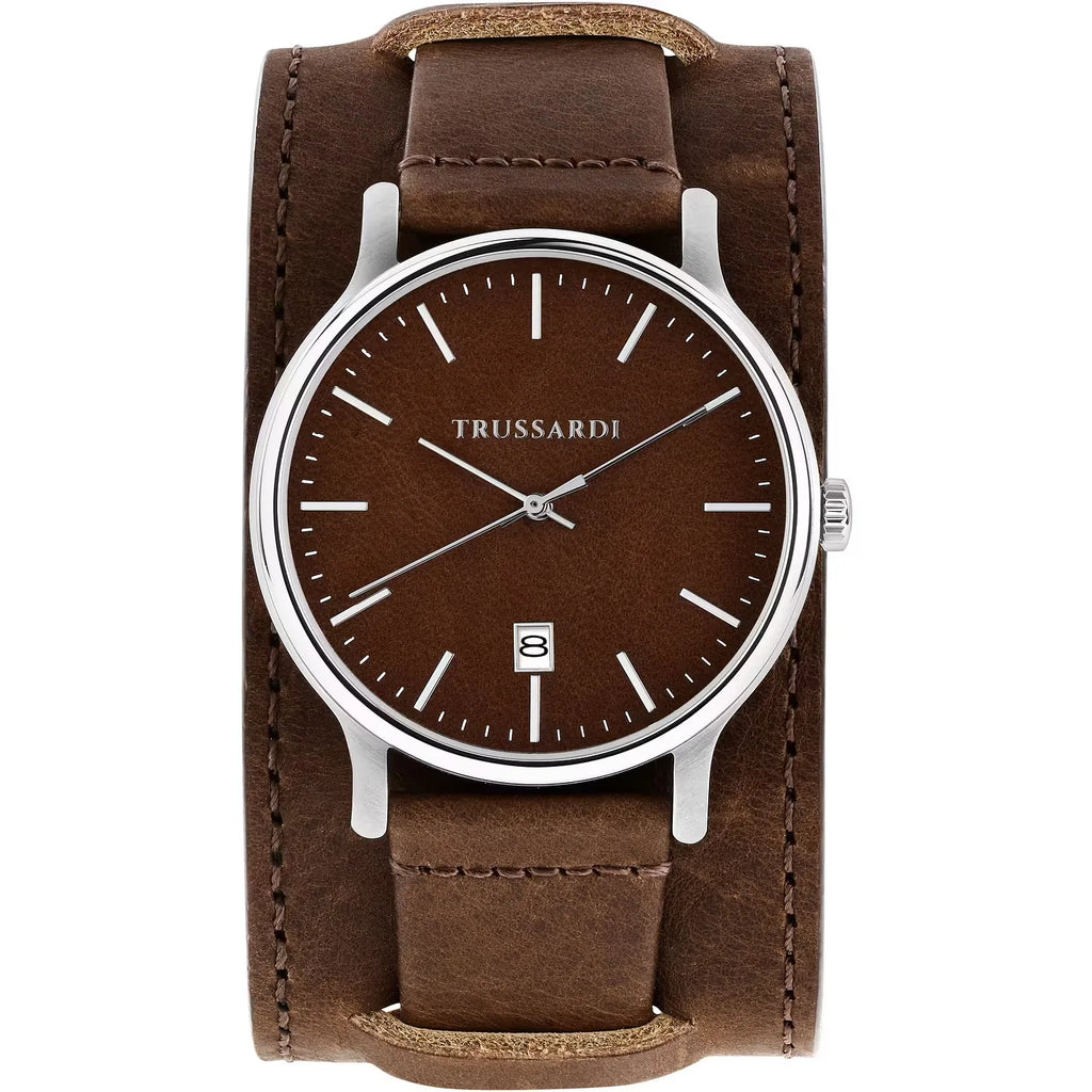 Orologio uomo Trussardi cinturino in pelle marrone r2451172001
