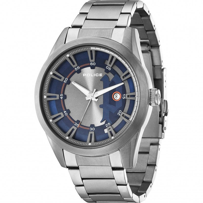 Orologio uomo police squadron in acciaio quadrante blu r1453243003