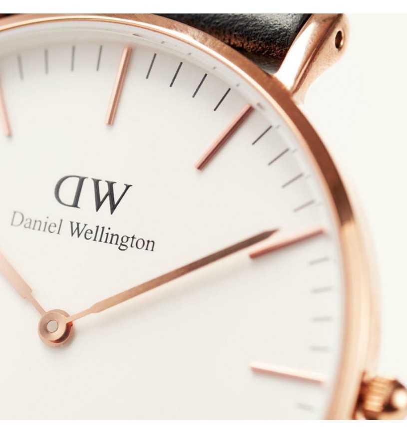 Schwarze Vintage-Uhr Daniel Wellington Classic DW00100007
