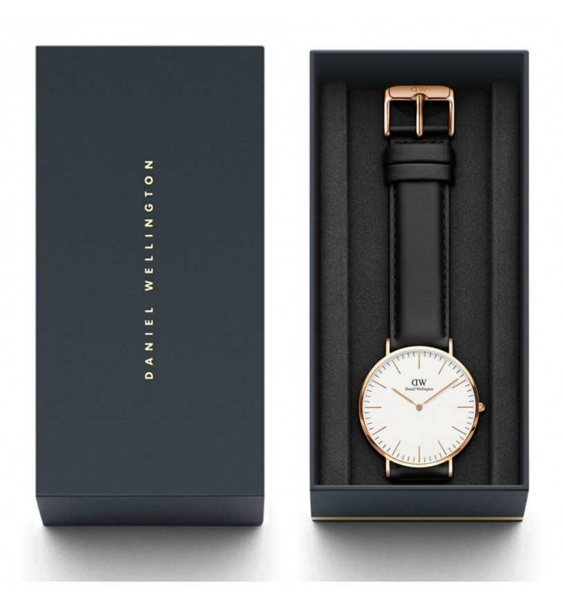 Schwarze Vintage-Uhr Daniel Wellington Classic DW00100007
