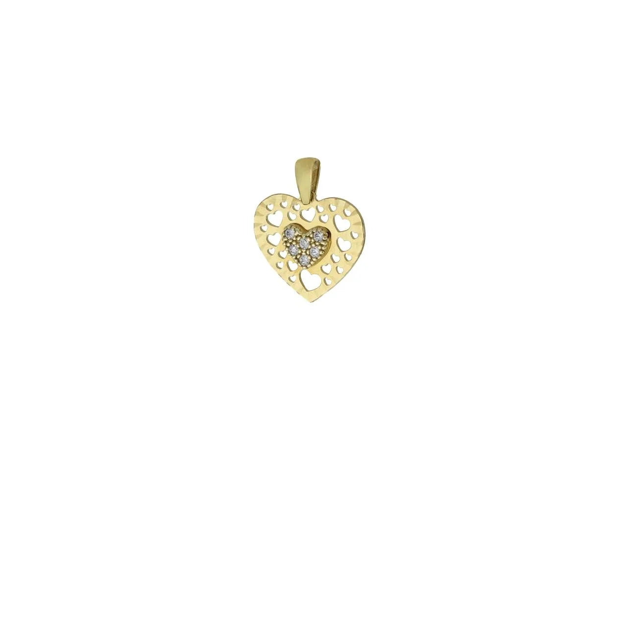 Ciondolo pendente cuore in oro giallo 375 Igold