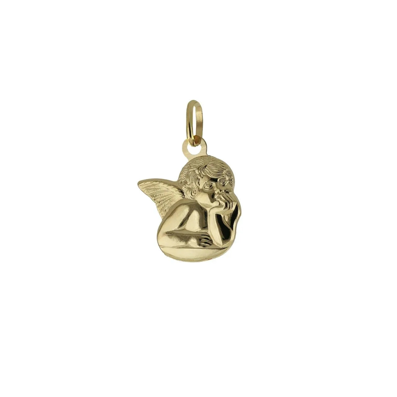 Ciondolo pendente angioletto in oro giallo 375 Igold