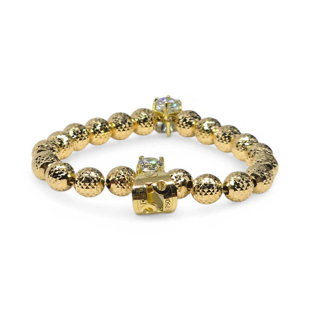 Pendente Cuore in Oro Giallo 750 (18kt) con sfere ziglinate