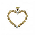 Pendente Cuore in Oro Giallo 750 (18kt) con sfere ziglinate