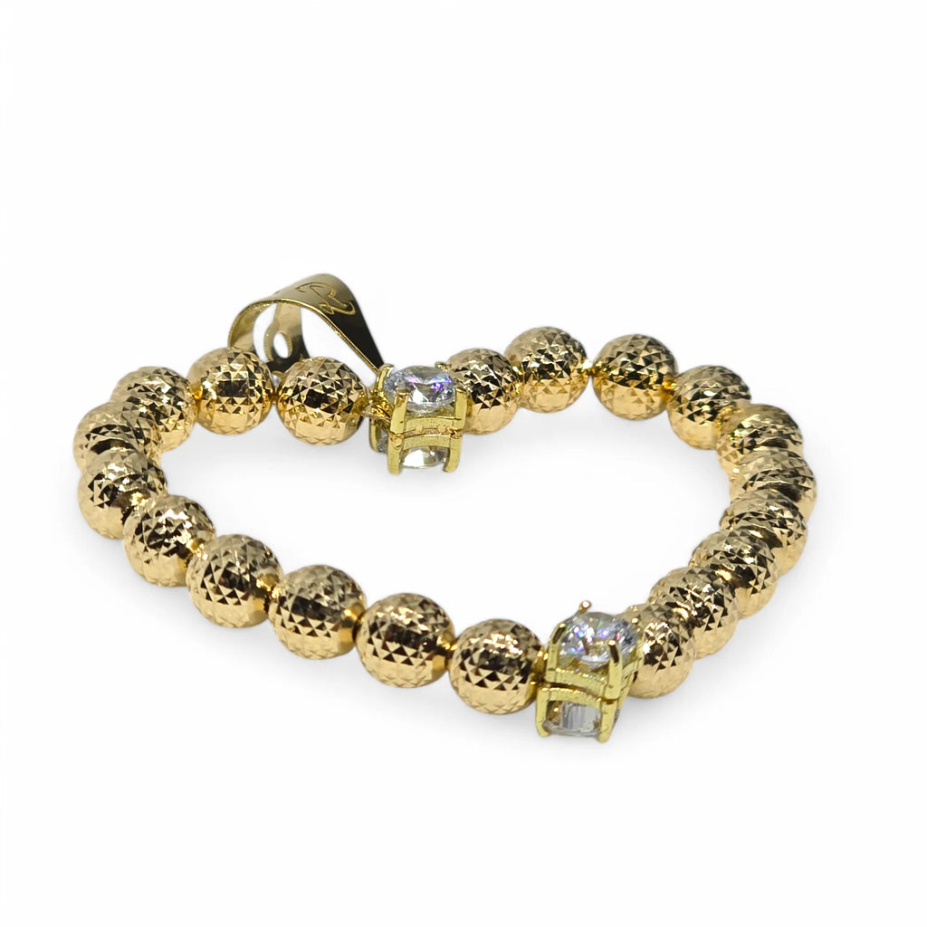 Pendente Cuore in Oro Giallo 750 (18kt) con sfere ziglinate