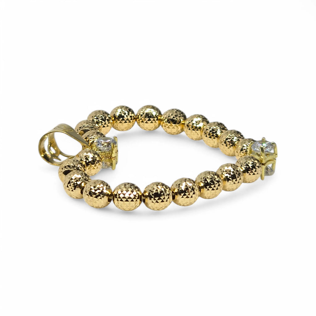 Pendente Cuore in Oro Giallo 750 (18kt) con sfere ziglinate
