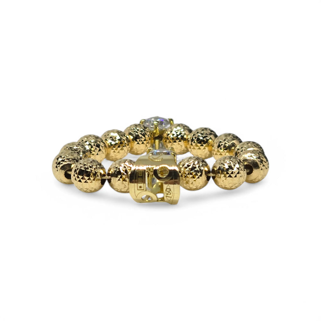 Pendente Cuore piccolo in Oro Giallo 750 (18kt) con sfere ziglinate