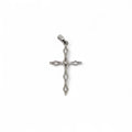 Pendente a Croce in Oro Bianco con Diamante