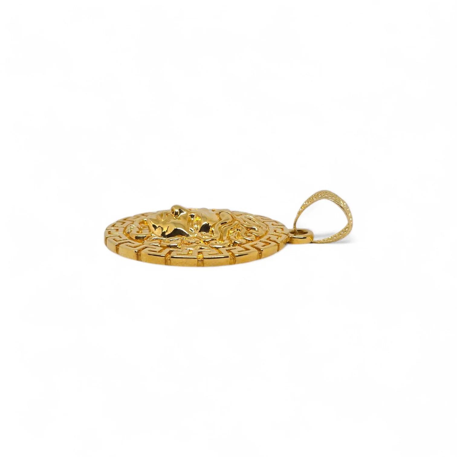 Pendente con testa di medusa in oro giallo 18 carati