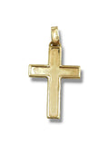 Pendente croce classica unisex in oro giallo 375 Igold