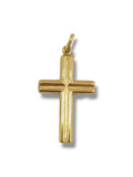 Pendente croce classica uomo in oro giallo 375 Igold
