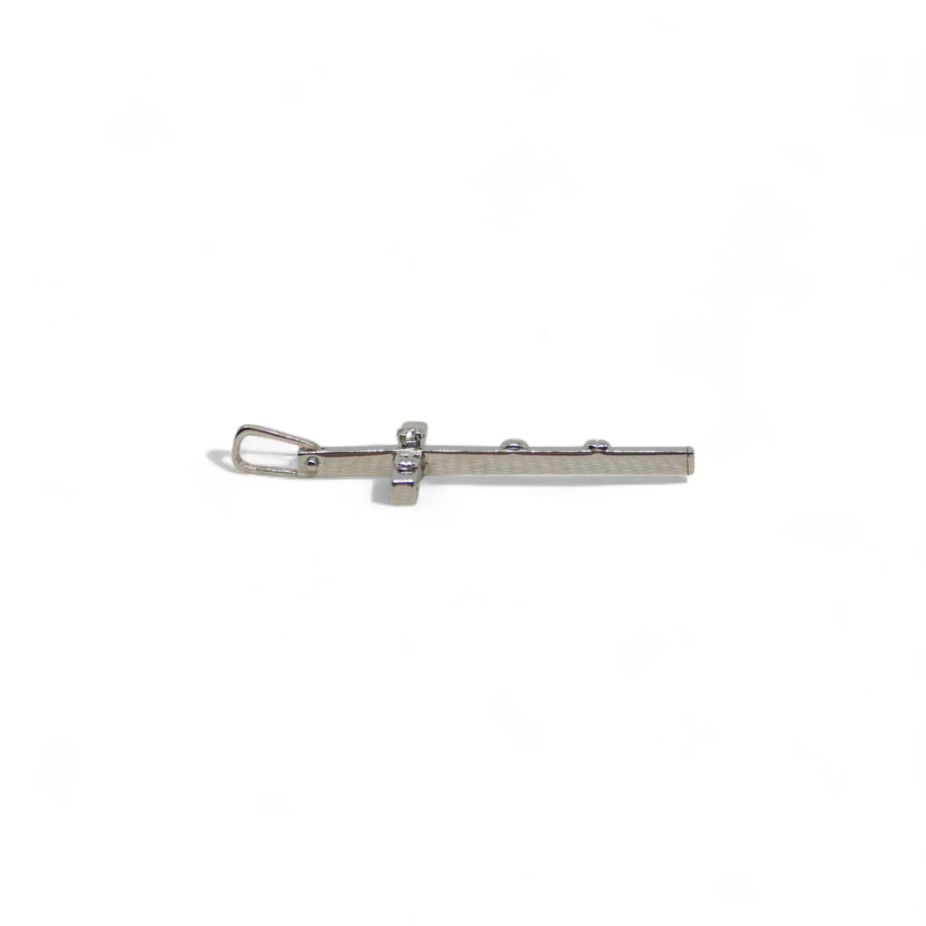 Pendente croce in oro bianco 18 carati con diamante centrale