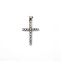 Pendente croce in oro bianco 18 carati con diamanti