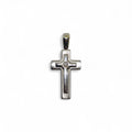 Anhänger Kreuz aus 18 Karat Weißgold mit zentralem Diamanten