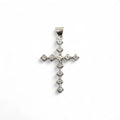 Pendente croce in oro bianco 18 kt con diamanti