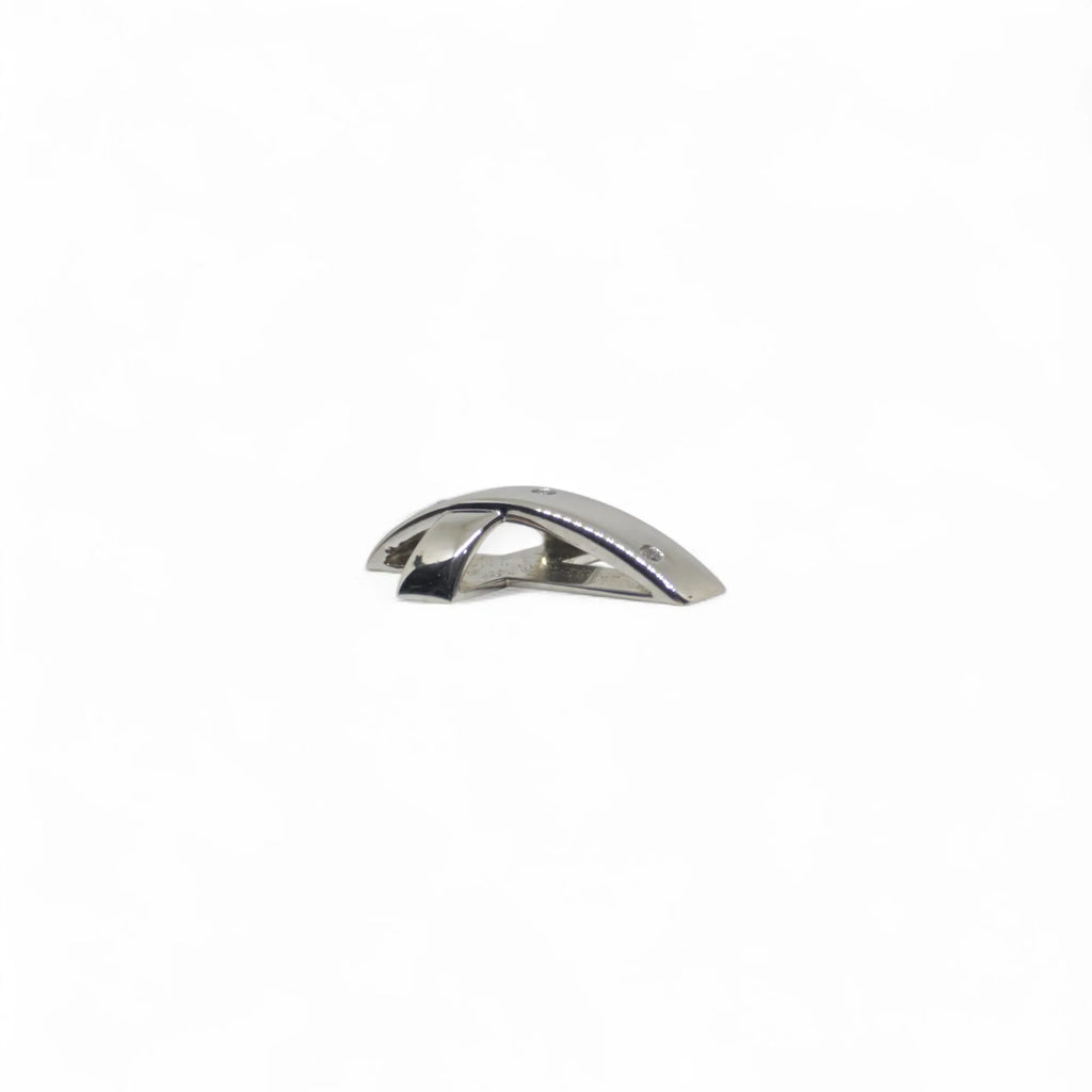 Pendente croce in oro bianco 18 kt con diamanti