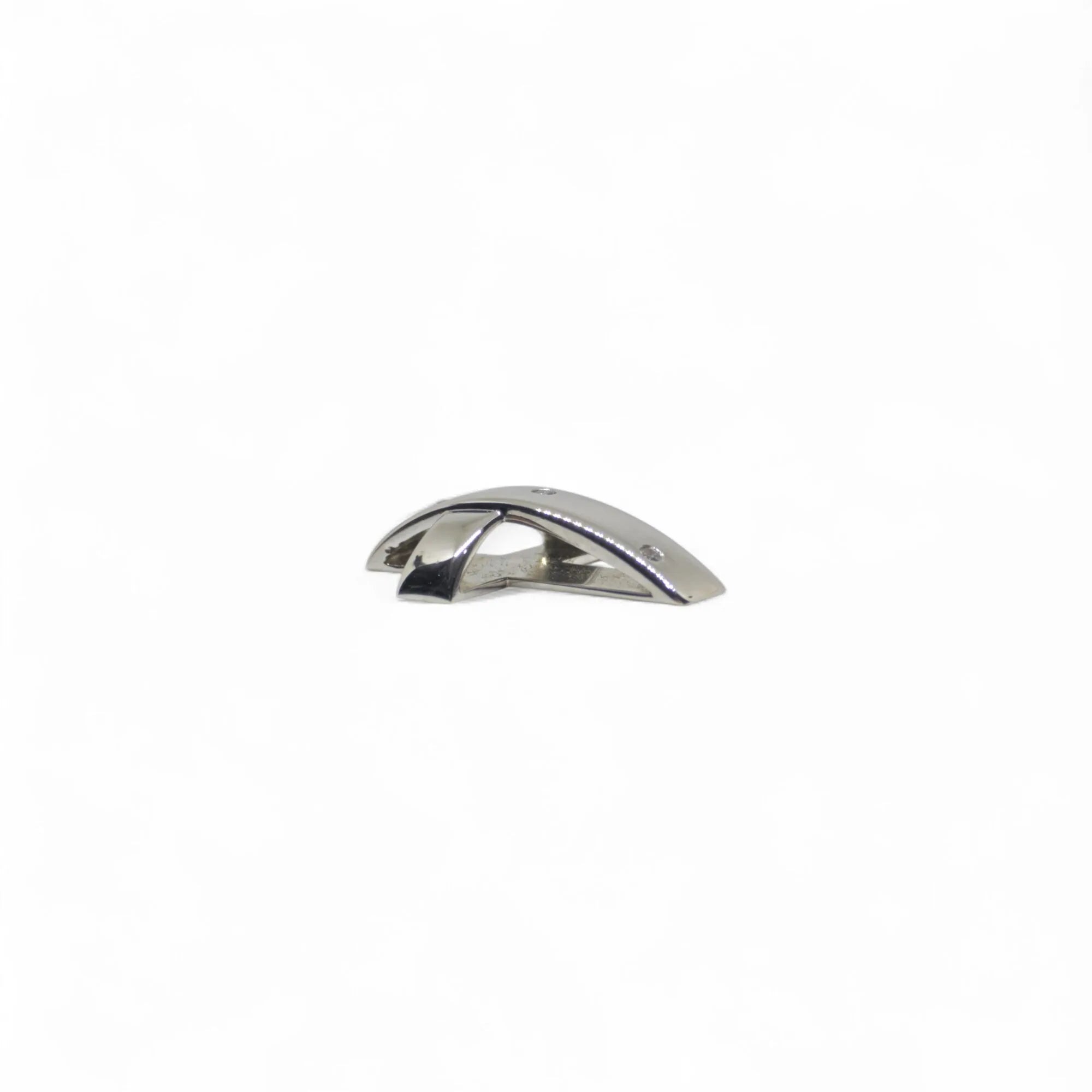 Pendente croce in oro bianco 18 kt con diamanti