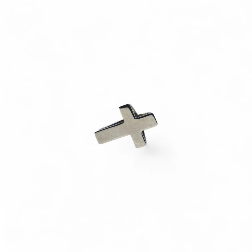 Pendente croce in oro bianco 18 kt con diamanti