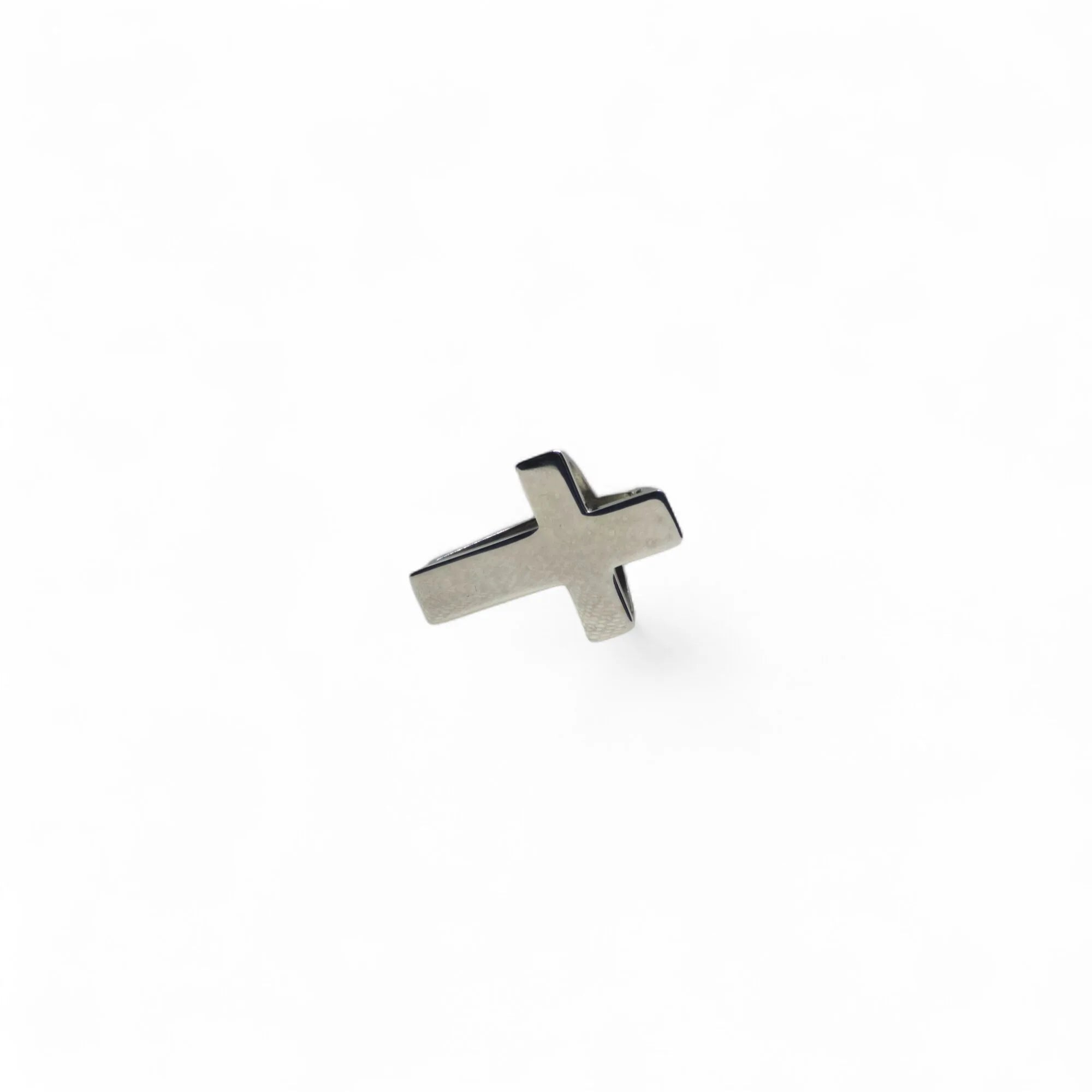 Pendente croce in oro bianco 18 kt con diamanti