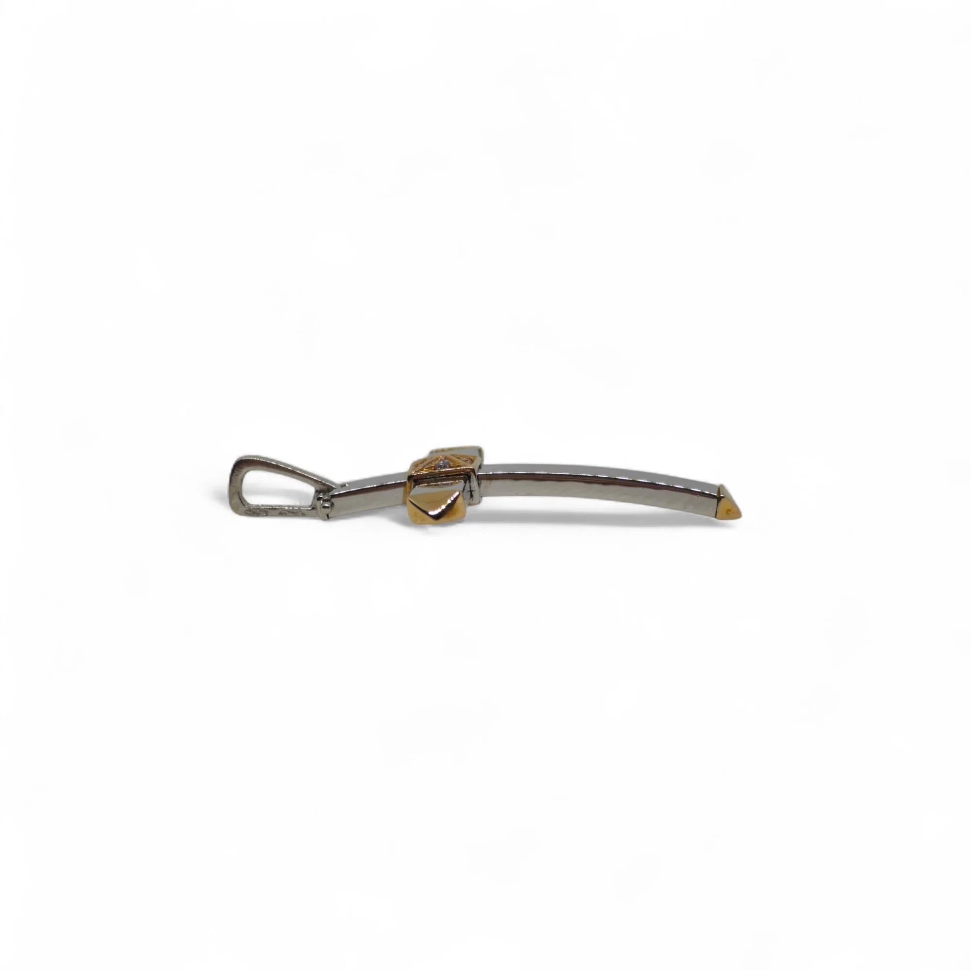 Pendente croce in oro bianco 18 kt con diamanti