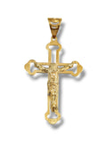 Pendente croce in oro giallo 375 con cristo Igold