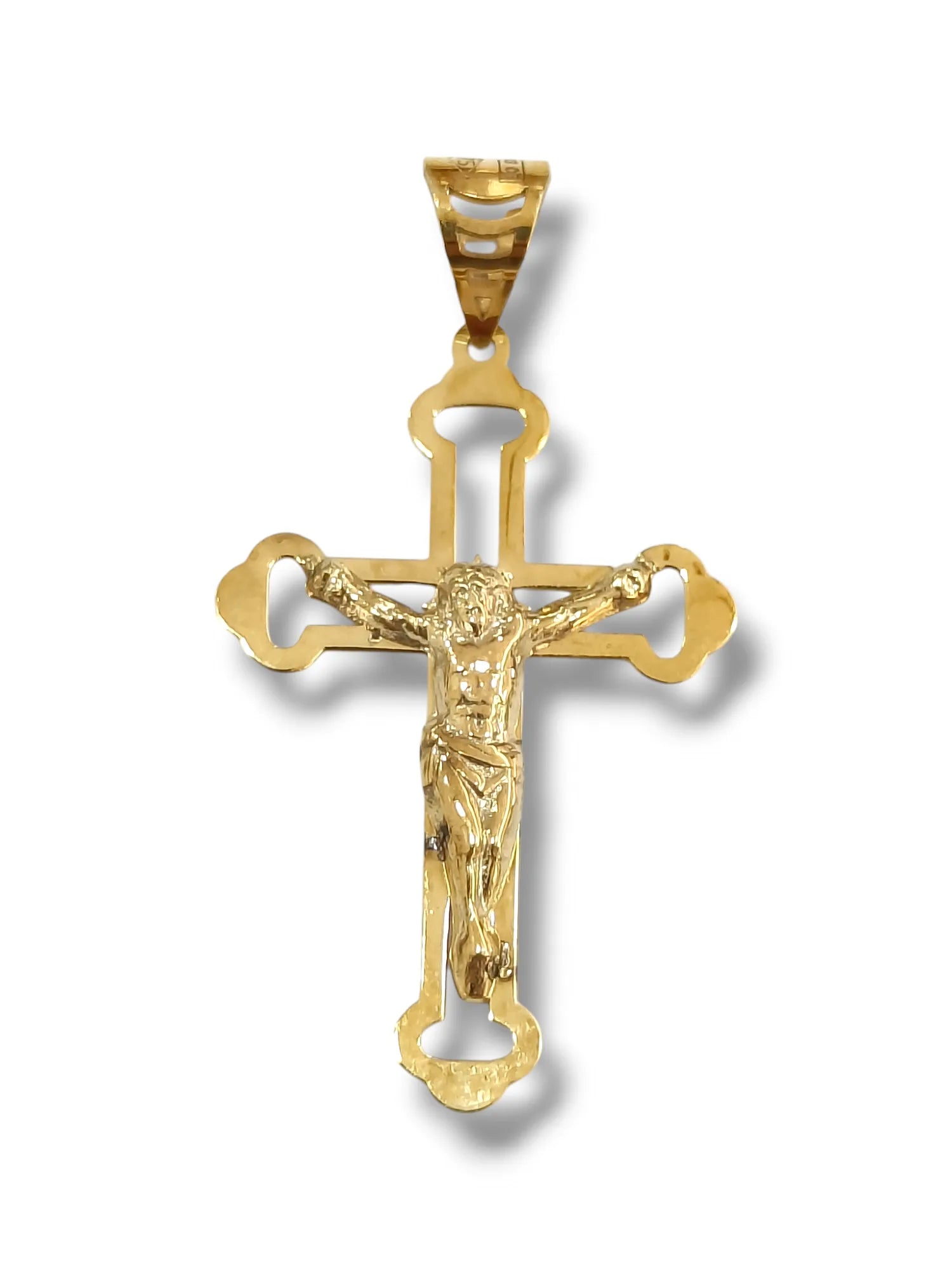 Pendente croce in oro giallo 375 con cristo Igold