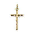 Pendente croce in oro giallo 9 carati con cristo