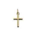 Pendente croce piccola in oro giallo 9 kt liscia