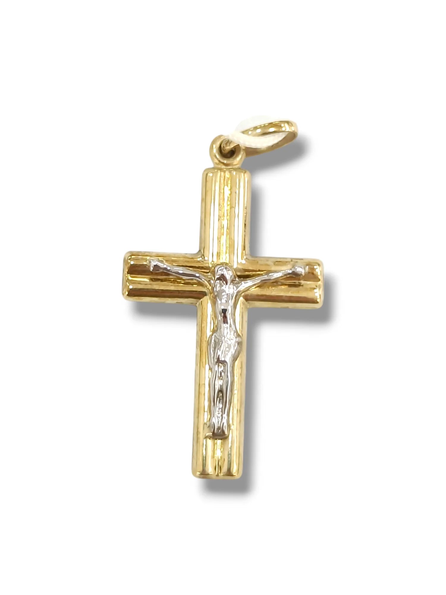 Pendente croce uomo in oro 375 con cristo Igold