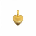 Pendente donna cuore in oro giallo 18 carati satinato