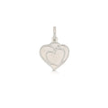 Pendente in oro bianco 18kt a forma di cuore