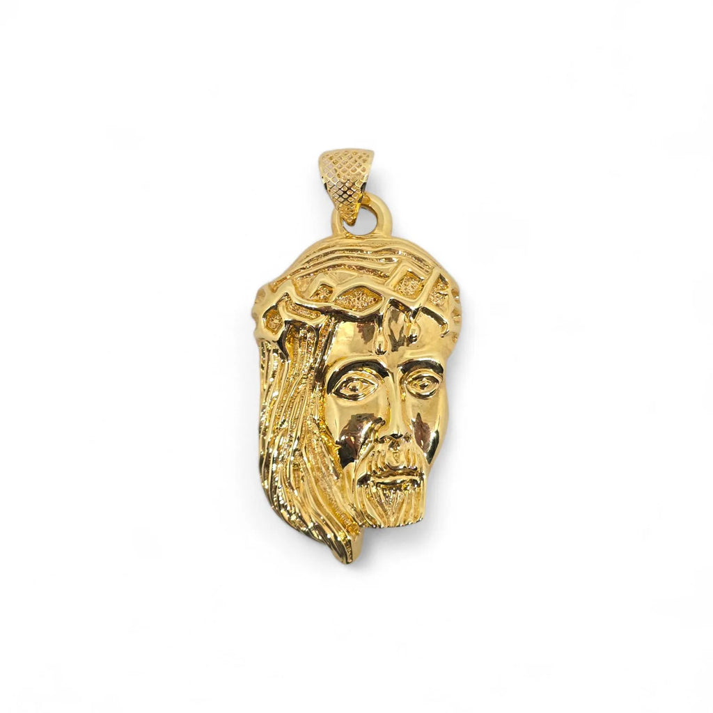 Pendente in oro giallo 18 carati con volto di Gesù Cristo