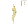 Pendente in oro giallo 18 kt a forma di corno napoletano