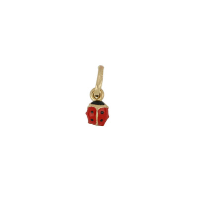 Pendente in oro giallo a forma di coccinella