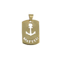 Pendente medaglia in oro giallo 18kt con nome personalizzabile