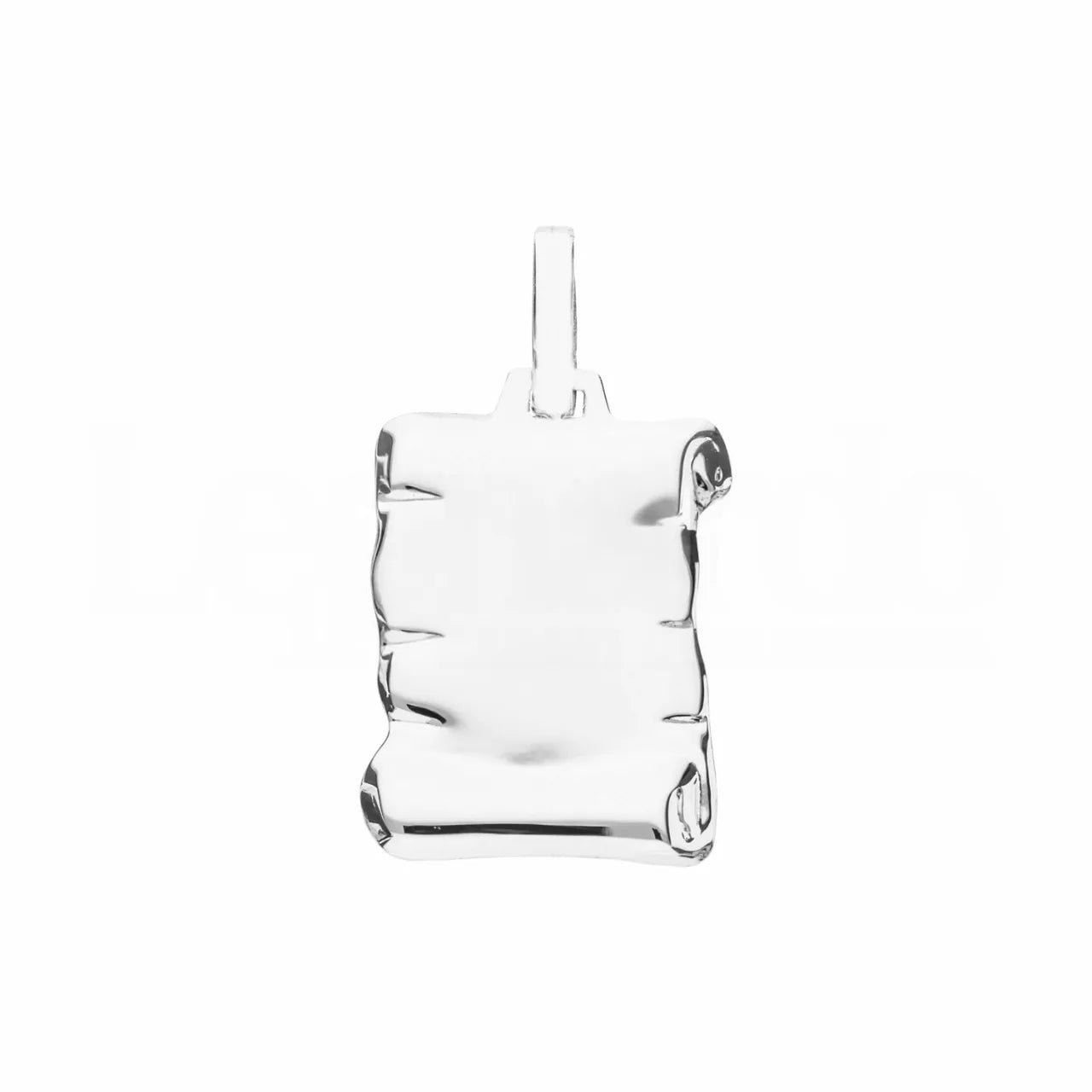 Pendente pergamena in oro bianco 18kt personalizzabile