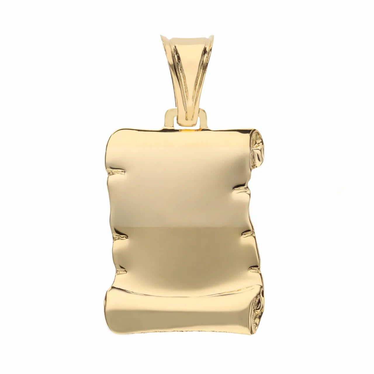Pendente pergamena in oro giallo 18kt personalizzabile