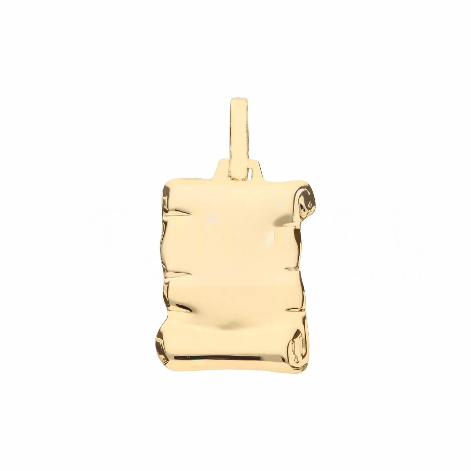 Pendente pergamena in oro giallo 18kt personalizzabile