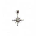 Pendente stella polare in oro bianco 18 kt con diamante